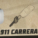 2024 Hot Wheels Experimotors Porsche 911 Carrera blanco con azul Primera Edición - Llavero