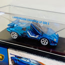 2022 Hot Wheels RLC 82 Lamborghini Countach LP500 S Exclusivo Red Line Club azul hielo spectraflame Llantas de Goma RR
