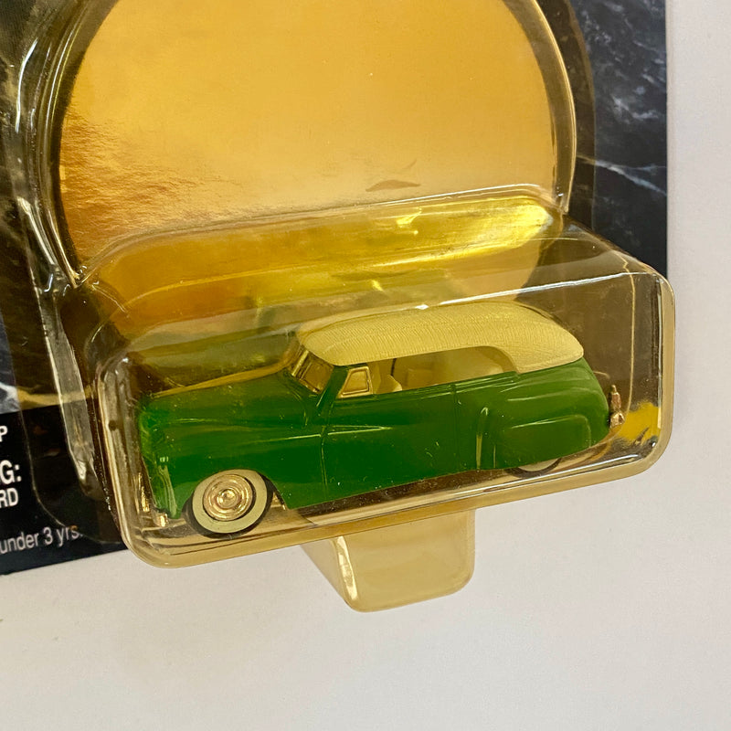 1999 Johnny Lightning Show Rods George Barris 41 Phaeyton 1941 Buick Phaeton verde Llantas de Goma - Detalle Burbuja Amarilla