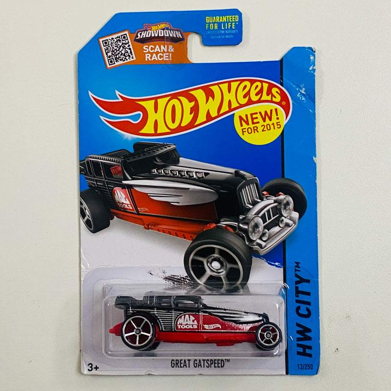 2015 Hot Wheels HW City Great Gatspeed negro OH5 Primera Edición