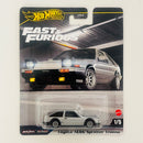 2024 Hot Wheels Premium Fast & Furious Rápidos y Furiosos Toyota AE86 Sprinter Trueno plata Llantas de Goma RR