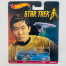 2016 Hot Wheels Premium Pop Culture Star Trek Hikaru Sulu 70 Chevrolet Chevelle Delivery azul metálico Llantas de Goma RR base ZAMAC