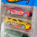 2014 Hot Wheels Police Pursuit 5 Pack Set de 5 - Speed Trap, 24/Seven, Ford Fusion, 07 Chevy Tahoe, Poison Arrow