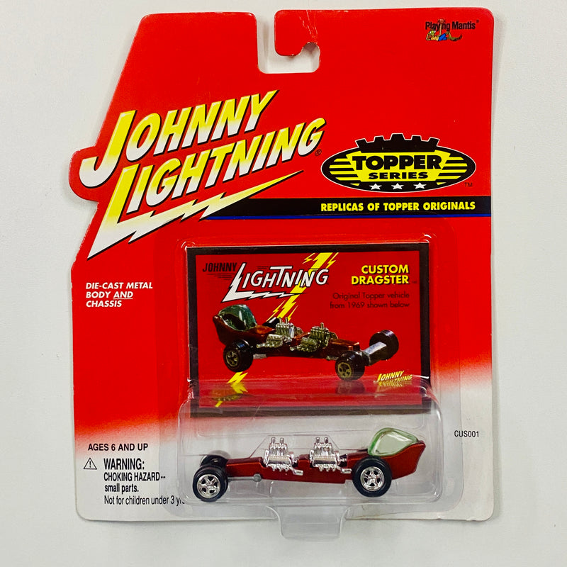 2000 Johnny Lightning Topper Series Custom Dragster rojo metálico