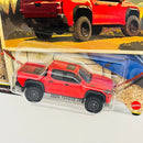 2026 Hot Wheels Premium Car Culture 10th Anniversary Road Trip 2024 Toyota Tacoma TRD Pro rojo Llantas de Goma RR