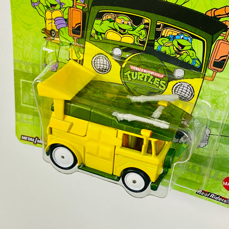 2023 Hot Wheels Premium Entertainment Teenage Mutant Ninja Turtles Tortugas Ninja TMNT Party Wagon amarillo Llantas de Goma RR