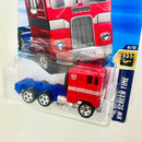 2025 Hot Wheels HW Screen Time Transformers Optimus Prime rojo con azul RSW Primera Edición