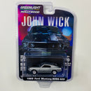 2023 Greenlight Hollywood John Wick 1969 Ford Mustang BOSS 429 gris Llantas de Goma