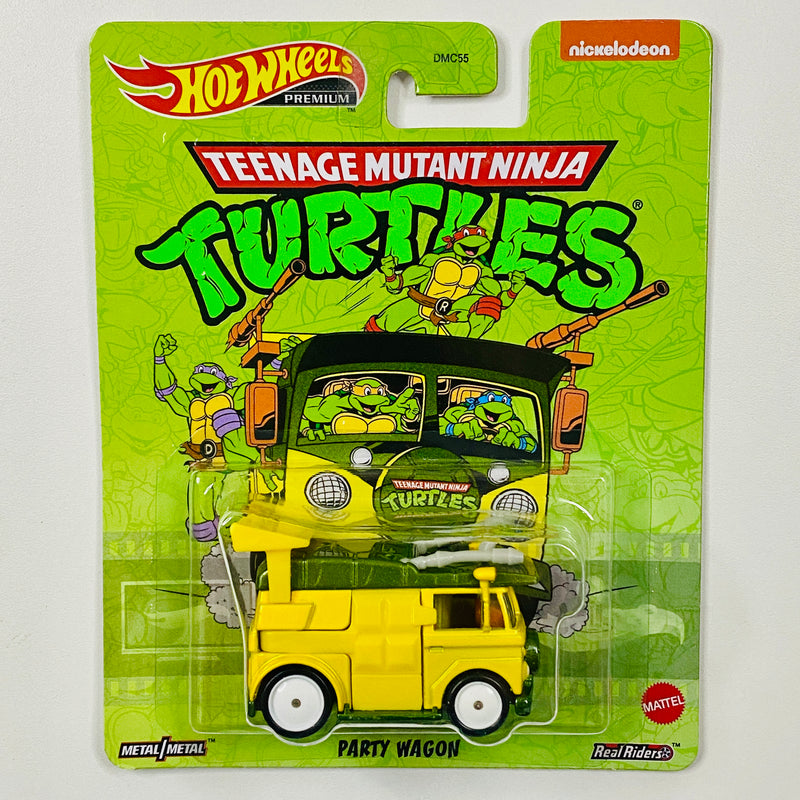 2023 Hot Wheels Premium Entertainment Teenage Mutant Ninja Turtles Tortugas Ninja TMNT Party Wagon amarillo Llantas de Goma RR