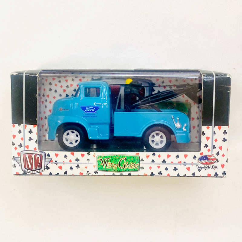 2013 M2 Machines Limited Edition Wild Cards 1956 Ford COE Tow Truck turquesa Llantas de Goma