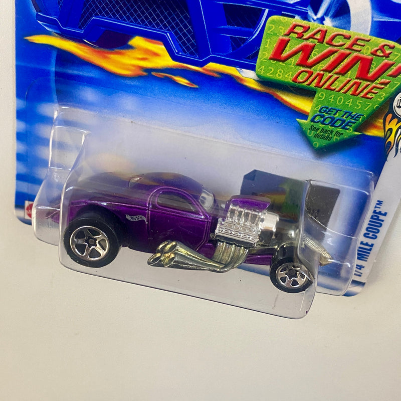 2003 Hot Wheels First Editions 1/4 Mile Coupe 019 morado metálico 5SP Primera Edición