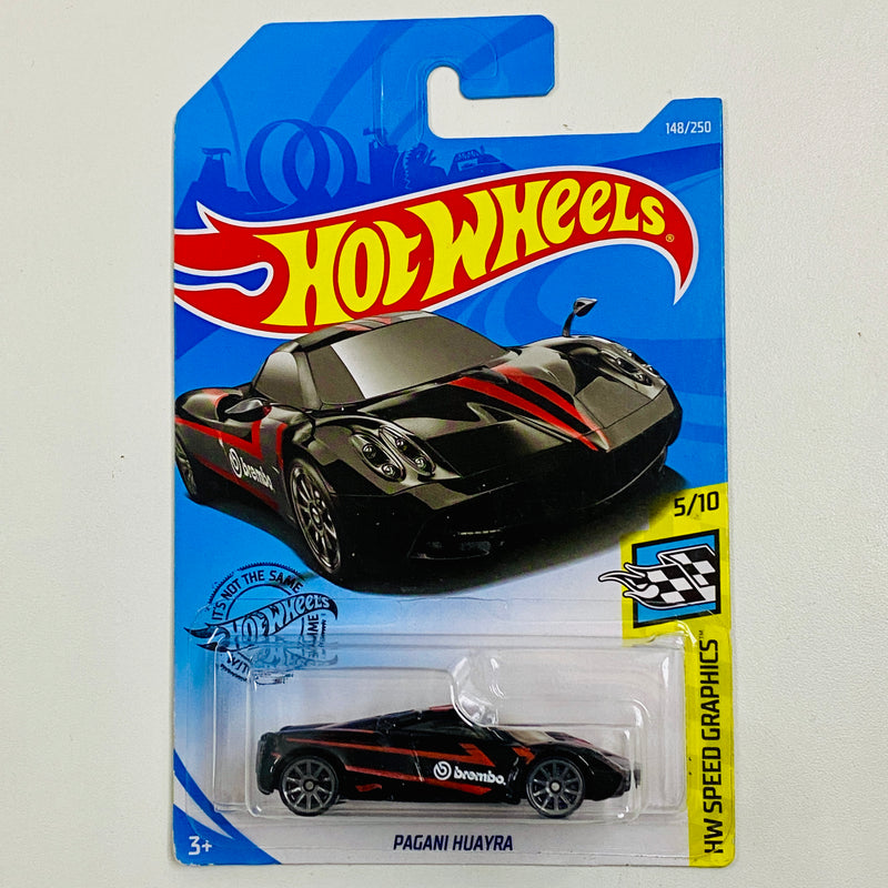 2019 Hot Wheels HW Speed Graphics Pagani Huayra negro 10SP