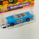 1999 Matchbox Drop Tops 55 Chevy Convertible 46 celeste Primera Edición