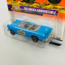 1999 Matchbox Drop Tops 55 Chevy Convertible 46 celeste Primera Edición