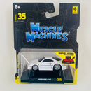 2023 Maisto Muscle Machines Ferrari F40 blanco con Base de Exhibición - Escala 1:64