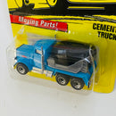 1997 Matchbox Moving Parts Peterbilt Cement Truck 19 celeste con negro