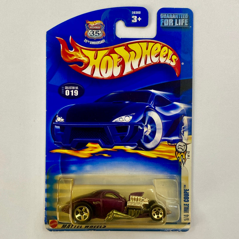 2003 Hot Wheels First Editions 1/4 Mile Coupe 019 morado metálico 5SP Primera Edición