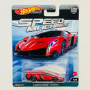 2023 Hot Wheels Premium Car Culture Speed Machines Lamborghini Veneno rojo CM6