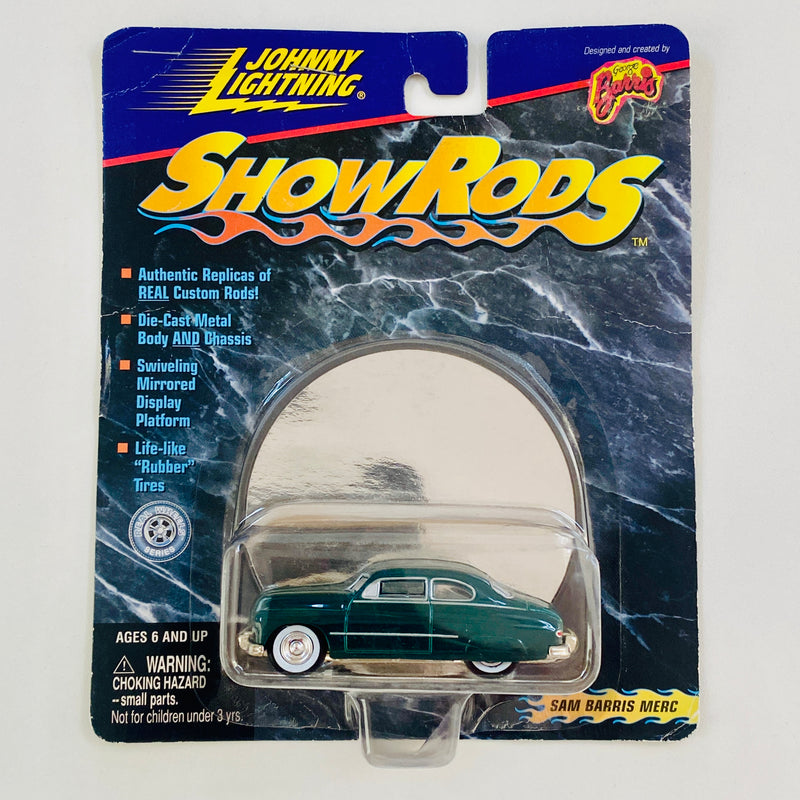 1999 Johnny Lightning Show Rods George Sam Barris Merc 1949 Mercury verde Llantas de Goma