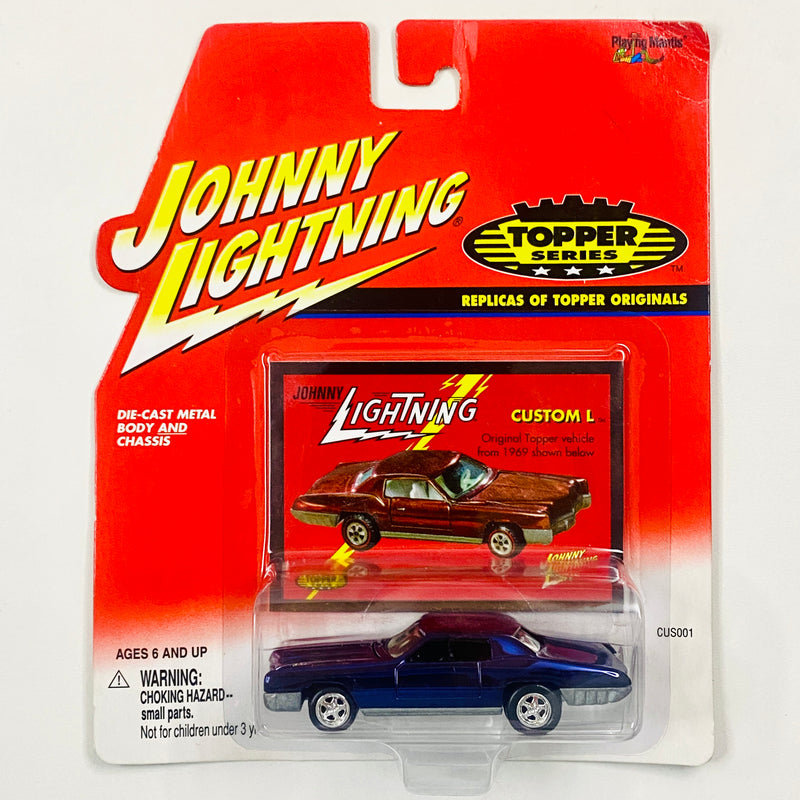 2000 Johnny Lightning Topper Series Custom L Lincoln Continental azul oscuro metálico