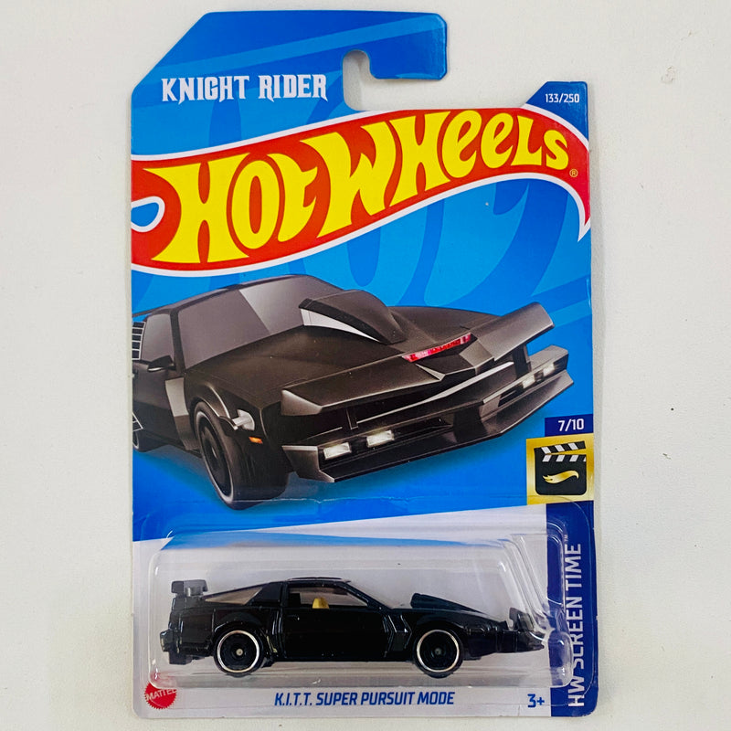 2022 Hot Wheels HW Screen Time Knight Rider K.I.T.T. Super Pursuit Mode KITT El Auto Fantástico negro AD