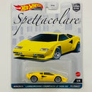 2023 Hot Wheels Premium Car Culture Spettacolare Lamborghini Countach LP 5000 QV amarillo Llantas de Goma RR