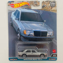 2023 Hot Wheels Premium Car Culture Canyon Warriors Mercedes Benz 500 E plata Llantas de Goma RR