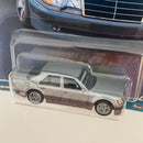 2023 Hot Wheels Premium Car Culture Canyon Warriors Mercedes Benz 500 E plata Llantas de Goma RR