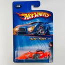 2005 Hot Wheels Kmart Exclusive Rebel Rides W-Oozie 078 naranja fluorescente MC3 base ZAMAC