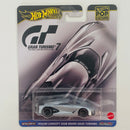 2024 Hot Wheels Premium Pop Culture Gran Turismo 7 Nissan Concept 2020 Vision Gran Turismo plata metálico Llantas de Goma RR
