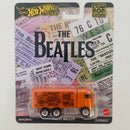 2024 Hot Wheels Premium Pop Culture The Beatles Hiway Hauler 70s COE Kenworth naranja Llantas de Goma RR base ZAMAC