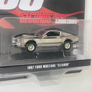 2025 Greenlight Hollywood Hobby Exclusive Gone in 60 Seconds 60 Segundos 1967 Ford Mustang Eleanor Silver Chrome Edition cromado Llantas de Goma