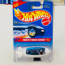 1995 Hot Wheels Photo Finish Series Colección Set de 4 - Ford Aerostar, Flyin Aces Blimp, Peterbilt Tank Truck, Hiway Hauler