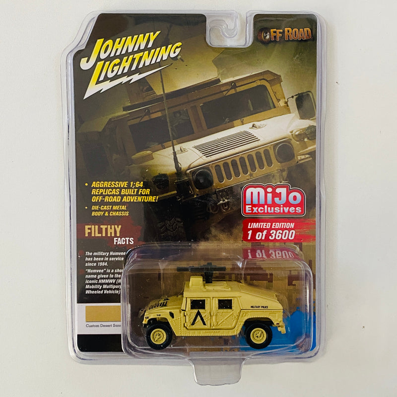 2018 Johnny Lightning MiJo Exclusives Limited Edition 1/3,600 Off Road Military Outfit Humvee Hummer beige Llantas de Goma