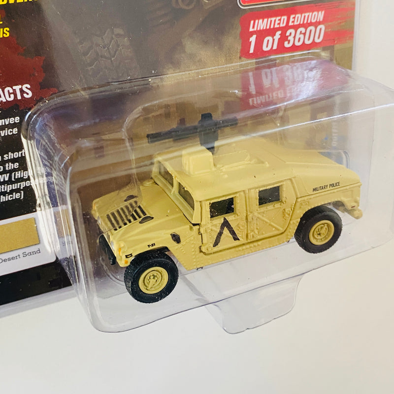 2018 Johnny Lightning MiJo Exclusives Limited Edition 1/3,600 Off Road Military Outfit Humvee Hummer beige Llantas de Goma