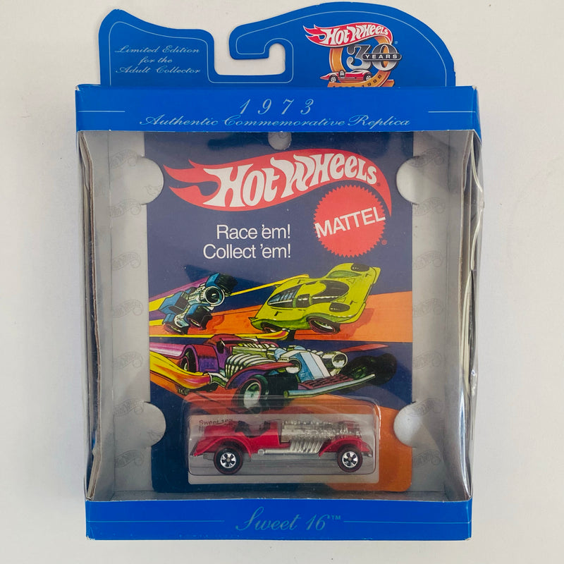 1998 Hot Wheels Conmemorativo 30 Aniversario 1973 Sweet 16 rojo redline RL