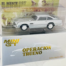 2025 Mini GT MiJo Exclusives 1:64 Limited Edition James Bond 007 Operación Trueno Aston Martin DB5 plata Llantas de Goma