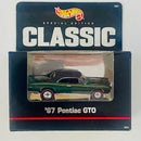 1998 Hot Wheels Collectibles Special Edition Hills Classics 67 Pontiac GTO verde metálico Llantas de Goma RR Redline
