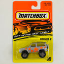 1996 Matchbox Ford Bronco II plata metálico