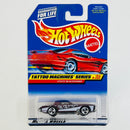 1998 Hot Wheels Tattoo Machines Series Stutz Blackhawk rojo metálico 3SP base ZAMAC - Detalle Burbuja