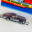 1998 Hot Wheels Tattoo Machines Series Stutz Blackhawk rojo metálico 3SP base ZAMAC - Detalle Burbuja