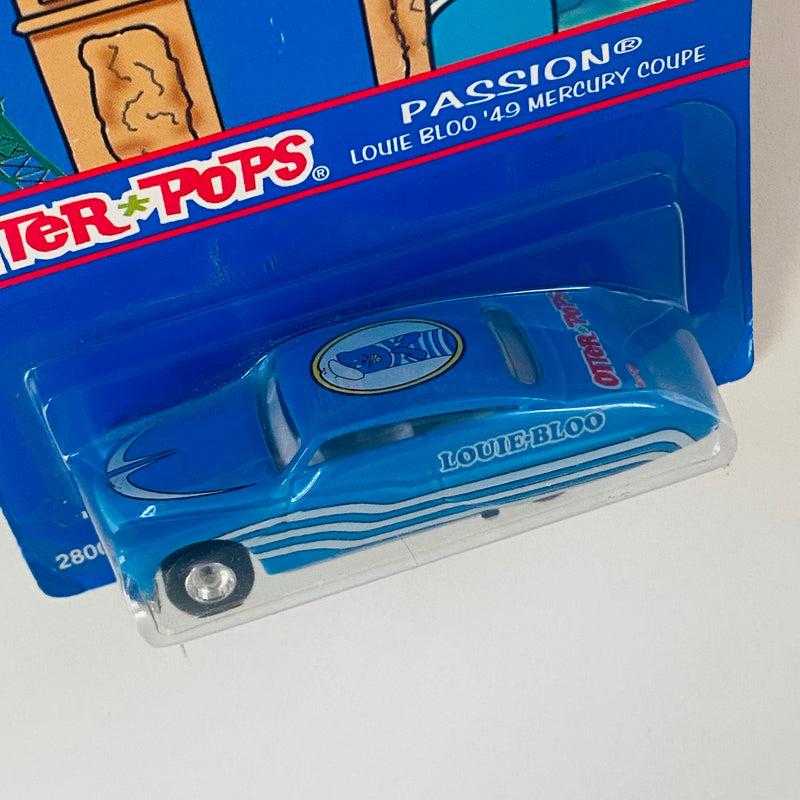 2000 Hot Wheels Special Edition Otter Pops Purple Passion Louie Bloo 49 Mercury Coupe azul Llantas de Goma RR