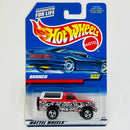 1998 Hot Wheels Ford Bronco 859 rojo SB base ZAMAC