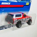 1998 Hot Wheels Ford Bronco 859 rojo SB base ZAMAC