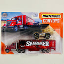 2020 Matchbox Convoys Skyjacker Camión LoneStar Cab & Box Trailer con 1972 Ford Bronco 4x4