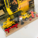 1997 Hot Wheels Action Pack Construction Diorama Set de Construcción - Excavator, Cement Mixer