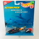 1997 Hot Wheels Action Pack Undersea Adventure Diorama Set de Buceo - Submarine, Mini Submarine & Micro Submarine