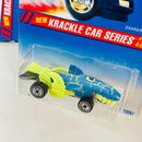 1995 Hot Wheels Krackle Car Series Colección Set de 4 - Sharkruiser, Turboa, 63 Corvette Split Window, Flashfire