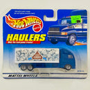 1999 Hot Wheels Haulers Hershey Kisses Camión Trailer azul con blanco 7SP