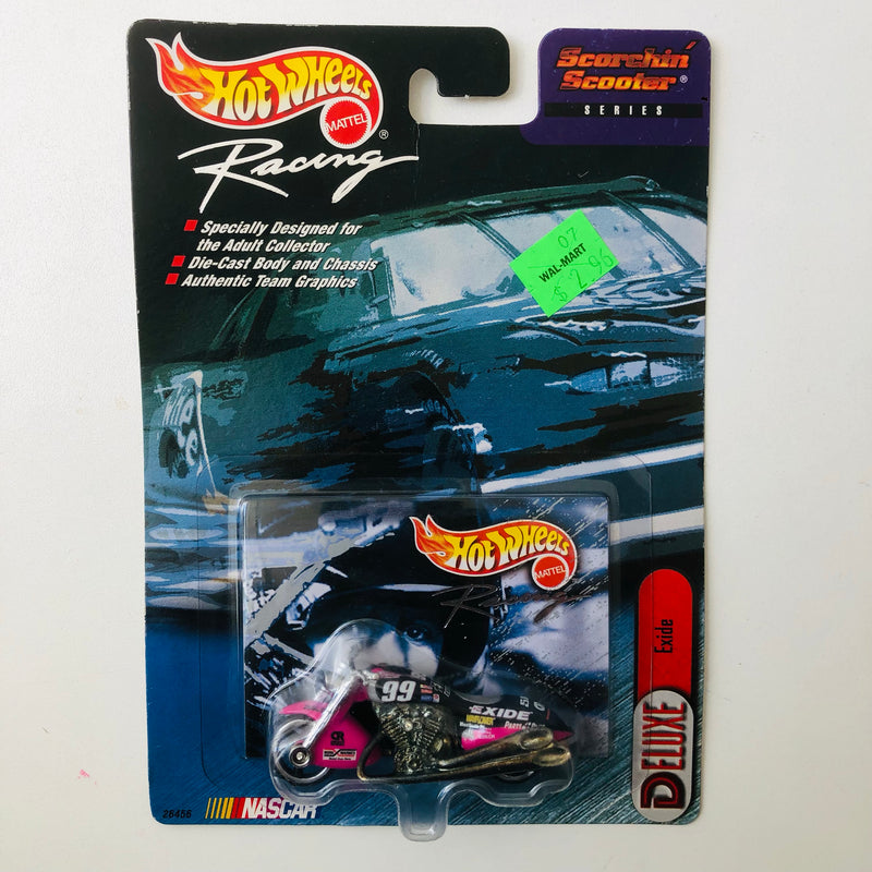 1999 Hot Wheels NASCAR Pro Racing Scorchin Scooter Series Deluxe Exide Scorchin Scooter fucsia MC3